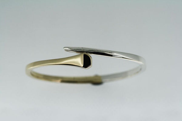 Horse Shoe Nail Bangle - 2 Tone