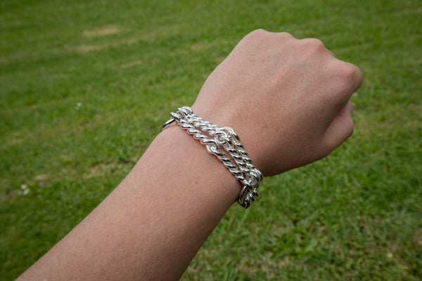 Triple Twisted Wire Snaffle Bracelet