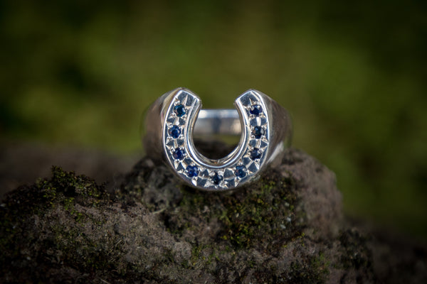Horse Shoe Ring - Sterling Silver - Men's