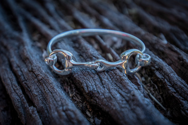 Snaffle Bit Bangle - Sterling Silver - Small