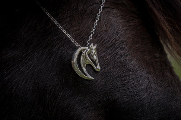 Horse Head Pendant - Sterling Silver