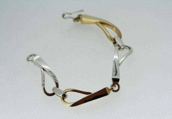 Horse Shoe Nail Bracelet - 2 Tone