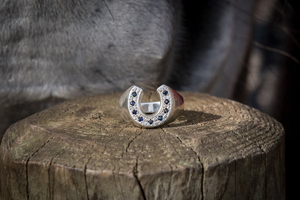 Horse Shoe Ring - Sterling Silver - Men's