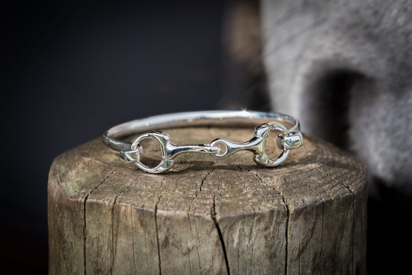 Snaffle Bit Bangle - Sterling Silver - Small
