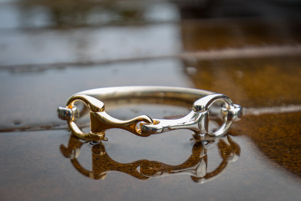 Snaffle Bit Bangle - 2 Tone - Medium